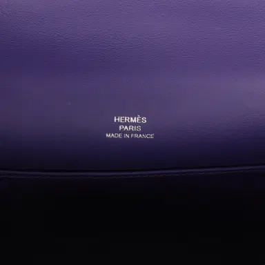 HERMÈS Hermes Kelly Pochette Purple Swift Palladium Hardware | Thumbnail 7