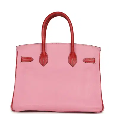 HERMÈS Pre-owned Hermes Special Order (HSS) Birkin 30 Bubblegum Pink, Rouge Casaque Chevre Mysore Palladium Hardware | Thumbnail 4 HERMÈS Pre-owned Hermes Special Order (HSS) Birkin 30 Bubblegum Pink, Rouge Casaque Chevre Mysore Palladium Hardware | Thumbnail 4