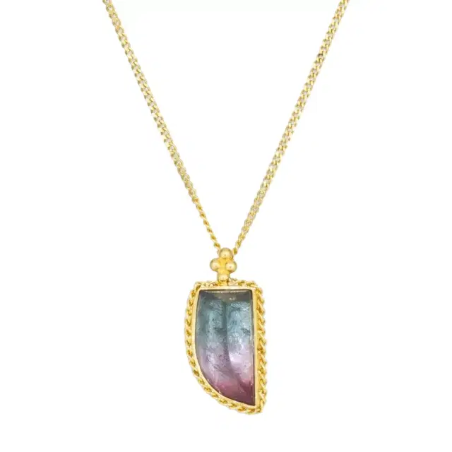 Amáli Amáli One of a Kind 18K Yellow Gold Tourmaline Pendant Necklace by The Solist