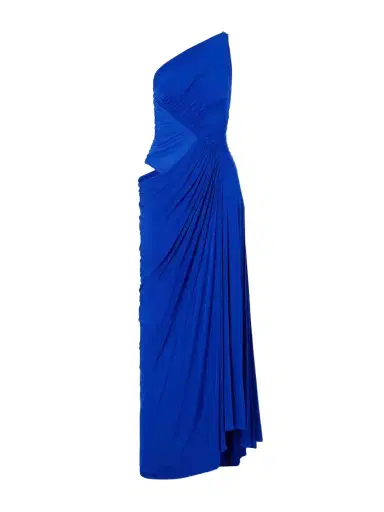 Alex Perry One-shoulder Gathered Mesh And Jersey Gown | Thumbnail 1