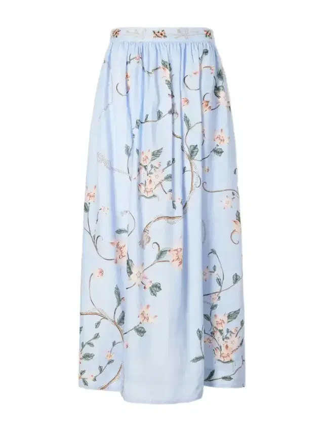 Agua by Agua Bendita Tangelo Embroidered Floral-print Linen Maxi Skirt