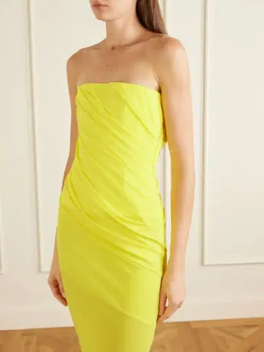 Alex Perry Draped Mesh Midi Dress | Thumbnail 4 Alex Perry Draped Mesh Midi Dress | Thumbnail 4