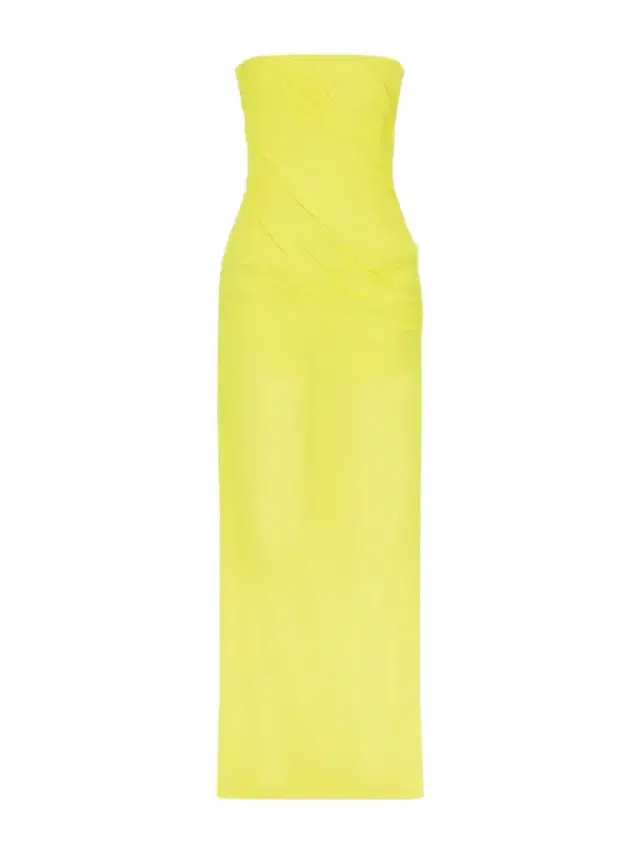 Alex Perry Draped Mesh Midi Dress