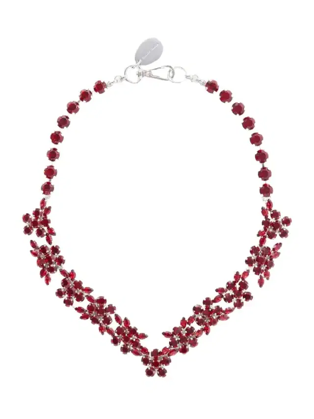 Simone Rocha Silver-tone Crystal Necklace