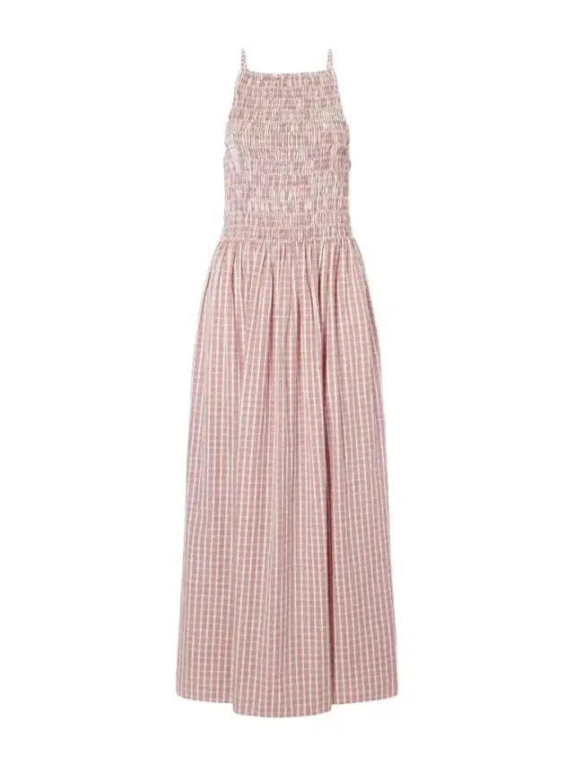 Faithfull Laia Checked Cotton Maxi Dress