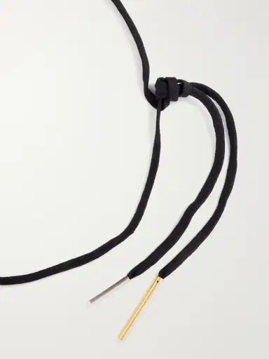 Dries Van Noten Gold-tone, Enamel And Cord Necklace | Thumbnail 3 Dries Van Noten Gold-tone, Enamel And Cord Necklace | Thumbnail 3