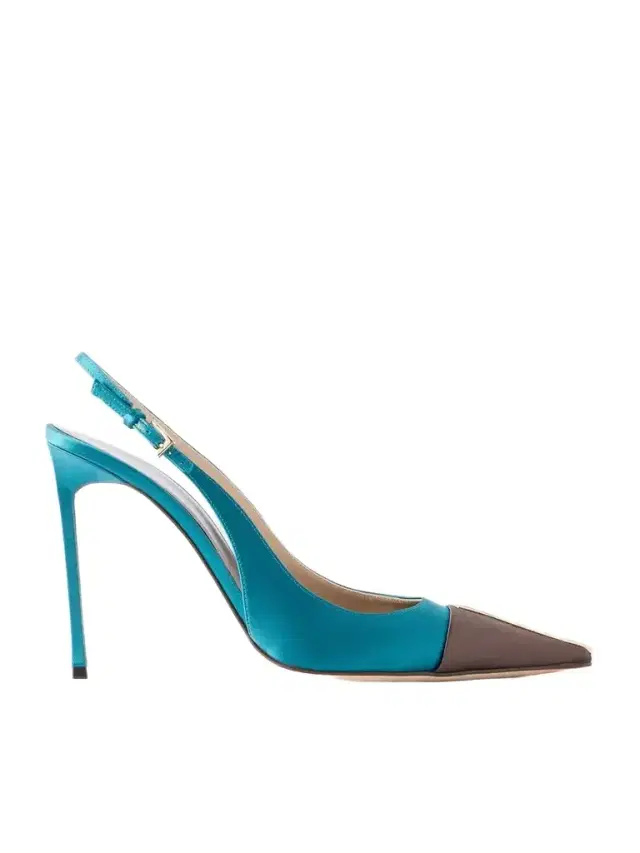 105 Crystal-embellished Satin Slingback Pumps