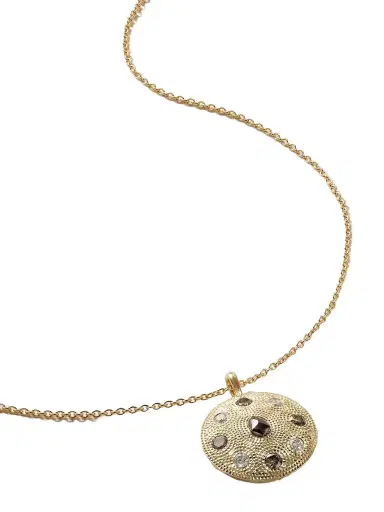 De Beers London Talisman Medal 18-karat Gold Diamond Necklace | Thumbnail 1 De Beers London Talisman Medal 18-karat Gold Diamond Necklace | Thumbnail 1