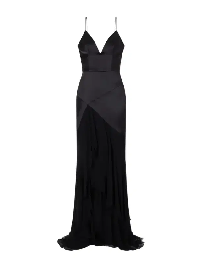Alex Perry Paneled Silk-satin And Georgette Gown