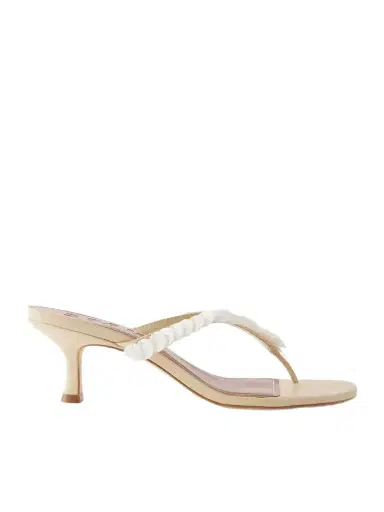 Staud Freja 60 Paillette-embellished Leather Thong Sandals | Thumbnail 1