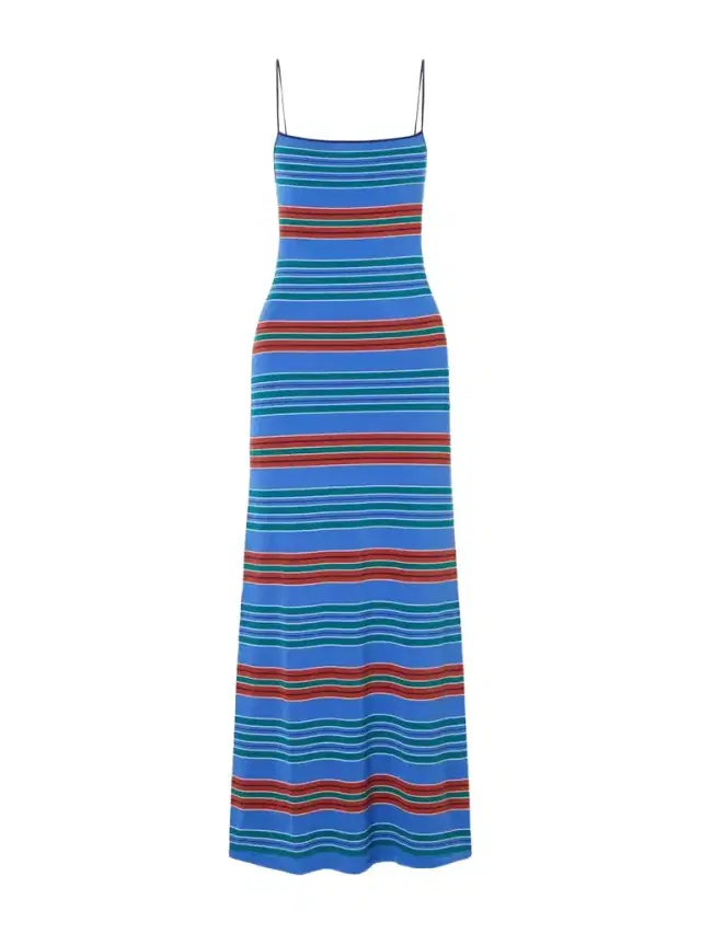 Faithfull Lucy Striped Cotton-blend Maxi Dress