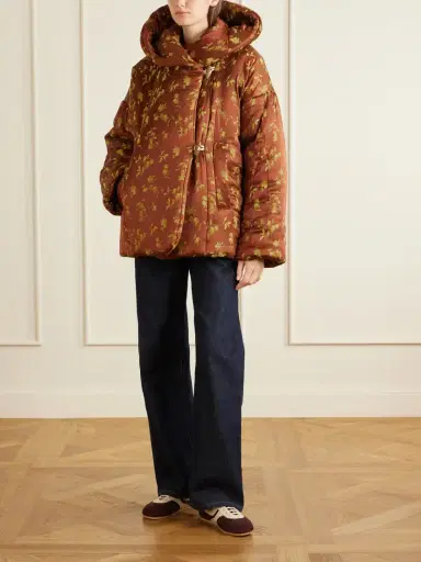 Dries Van Noten Hooded Padded Floral-jacquard Jacket | Thumbnail 2 Dries Van Noten Hooded Padded Floral-jacquard Jacket | Thumbnail 2
