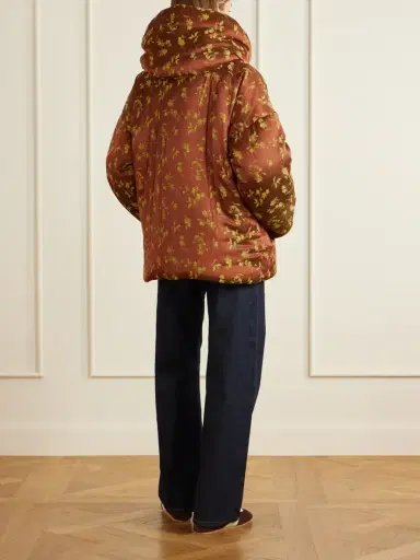 Dries Van Noten Hooded Padded Floral-jacquard Jacket | Thumbnail 3 Dries Van Noten Hooded Padded Floral-jacquard Jacket | Thumbnail 3