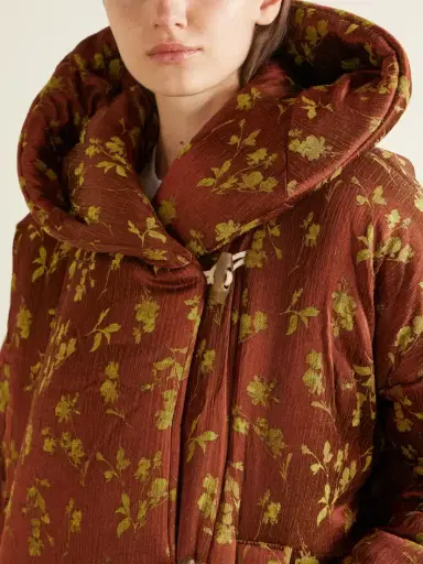 Dries Van Noten Hooded Padded Floral-jacquard Jacket | Thumbnail 4 Dries Van Noten Hooded Padded Floral-jacquard Jacket | Thumbnail 4