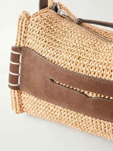 JW Anderson Loafer Crocheted Suede-trimmed Raffia Shoulder Bag | Thumbnail 5 JW Anderson Loafer Crocheted Suede-trimmed Raffia Shoulder Bag | Thumbnail 5
