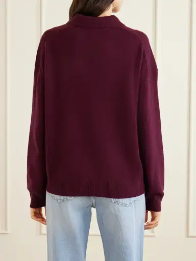 Anine Bing Cashmere Polo Sweater | Thumbnail 4 Anine Bing Cashmere Polo Sweater | Thumbnail 4
