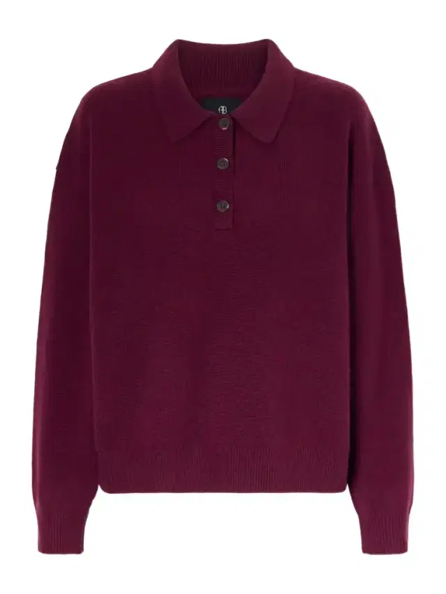 Anine Bing Cashmere Polo Sweater