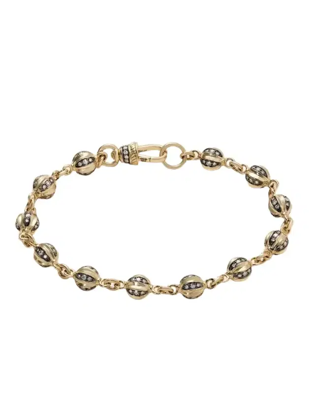 Lucy Delius 14-karat Gold Rhodium-plated Diamond Bracelet