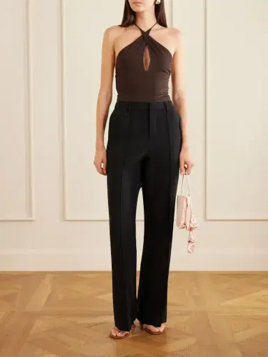 Alex Perry Halterneck Backless Stretch-mesh Bodysuit | Thumbnail 2 Alex Perry Halterneck Backless Stretch-mesh Bodysuit | Thumbnail 2