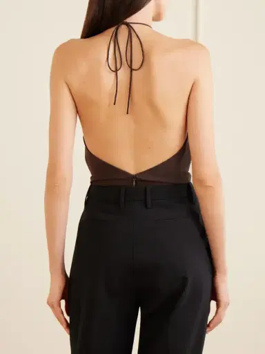 Alex Perry Halterneck Backless Stretch-mesh Bodysuit | Thumbnail 3 Alex Perry Halterneck Backless Stretch-mesh Bodysuit | Thumbnail 3