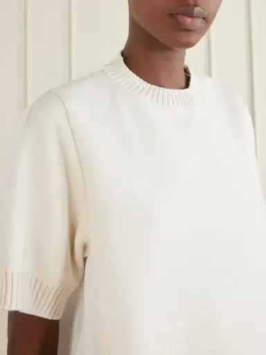 Sacai Layered Shell-trimmed Cotton And Cashmere-blend T-shirt | Thumbnail 5 Sacai Layered Shell-trimmed Cotton And Cashmere-blend T-shirt | Thumbnail 5