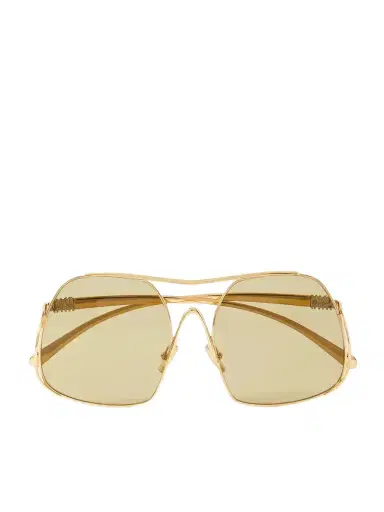 Miu Miu Eyewear Square-frame Gold-tone Sunglasses | Thumbnail 1 Miu Miu Eyewear Square-frame Gold-tone Sunglasses | Thumbnail 1