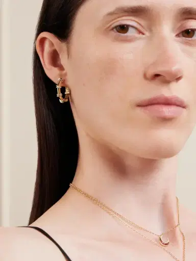 L’Atelier Nawbar Milky 18-karat Gold Diamond Hoop Earrings | Thumbnail 2 L’Atelier Nawbar Milky 18-karat Gold Diamond Hoop Earrings | Thumbnail 2