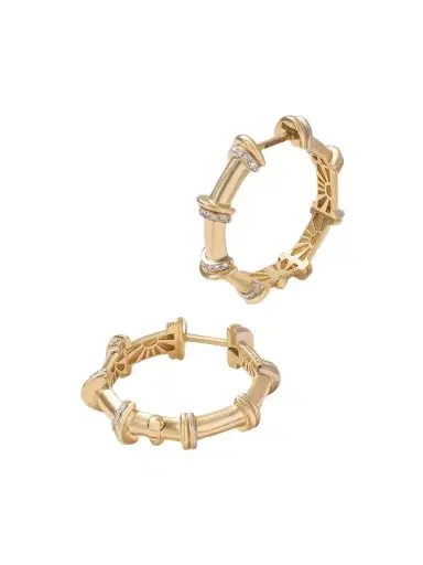 L’Atelier Nawbar Milky 18-karat Gold Diamond Hoop Earrings | Thumbnail 1 L’Atelier Nawbar Milky 18-karat Gold Diamond Hoop Earrings | Thumbnail 1