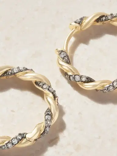 Lucy Delius 14-karat Gold And Diamonds Earrings | Thumbnail 3 Lucy Delius 14-karat Gold And Diamonds Earrings | Thumbnail 3