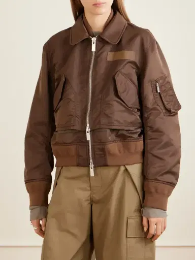 Sacai Cropped Padded Shell Bomber | Thumbnail 3