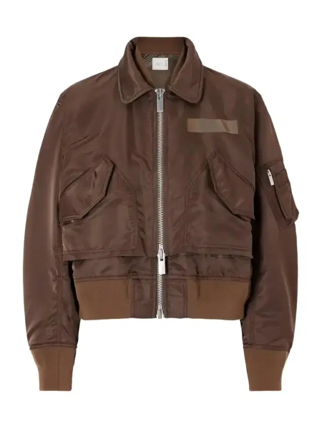 Sacai Cropped Padded Shell Bomber