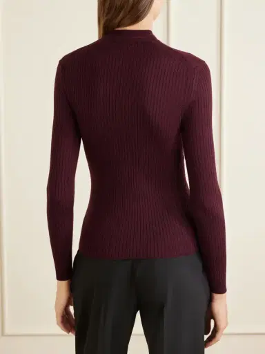 Jil Sander Ribbed Silk And Wool-blend Sweatshirt | Thumbnail 3 Jil Sander Ribbed Silk And Wool-blend Sweatshirt | Thumbnail 3