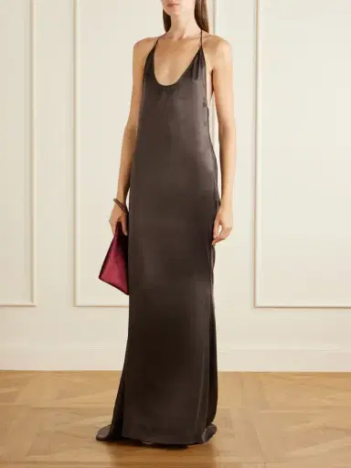 Tom Ford Peach-feel Silk Satin Halterneck Evening Dress | Thumbnail 2 Tom Ford Peach-feel Silk Satin Halterneck Evening Dress | Thumbnail 2
