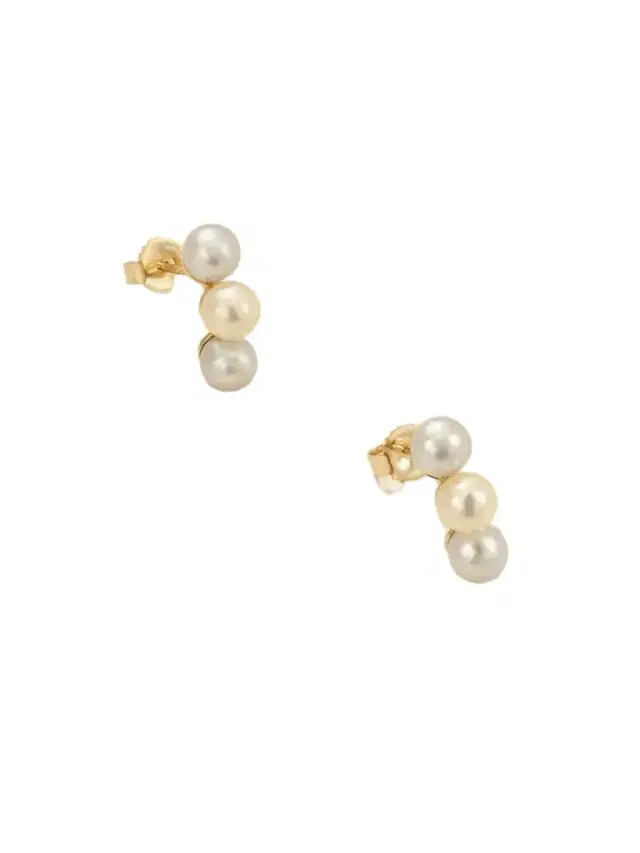 Mizuki 14-karat Gold Pearl Earrings