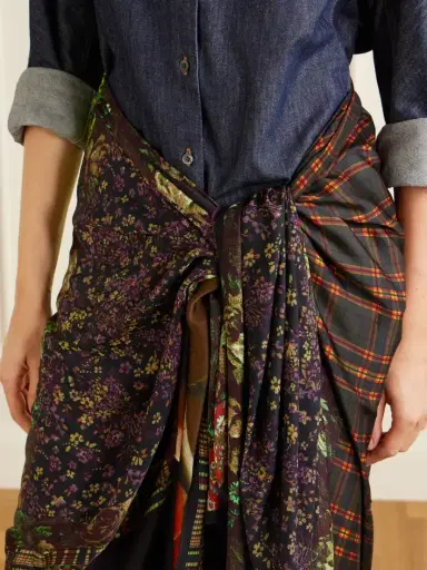 Dries Van Noten Flara Floral-print Twill Scarf | Thumbnail 3 Dries Van Noten Flara Floral-print Twill Scarf | Thumbnail 3