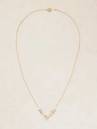 Mizuki 14-karat Gold, Pearl And Diamond Necklace | Thumbnail 4