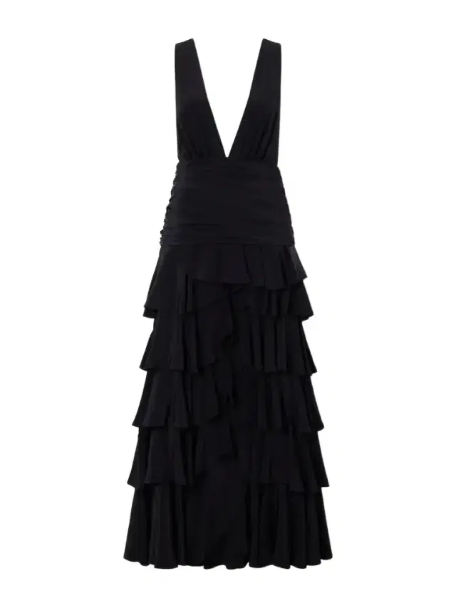 A Map Of Gentle Winds Tiered Ruffled Silk-crepe Maxi Dress