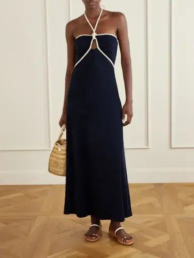 Johanna Ortiz Gleymoon Cut-out Cotton-terry Halterneck Maxi Dress | Thumbnail 2