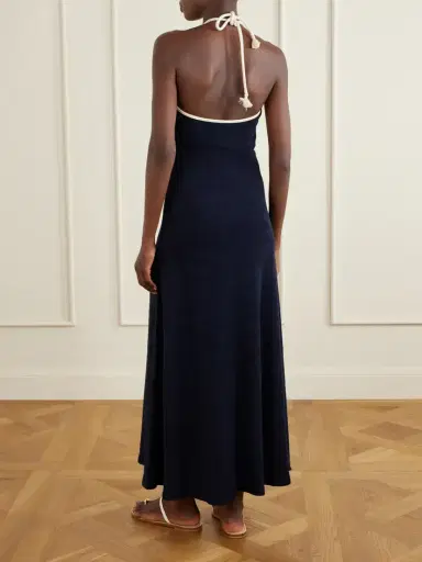 Johanna Ortiz Gleymoon Cut-out Cotton-terry Halterneck Maxi Dress | Thumbnail 3
