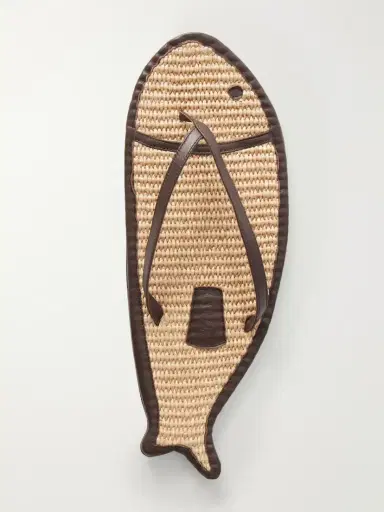 Staud Fish Leather And Raffia Sandals | Thumbnail 6