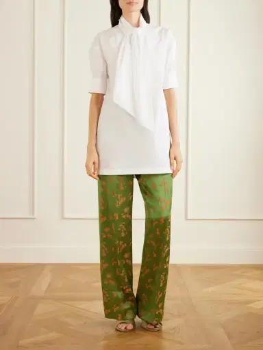 Dries Van Noten Floral-jacquard Satin Wide-leg Pants | Thumbnail 2 Dries Van Noten Floral-jacquard Satin Wide-leg Pants | Thumbnail 2