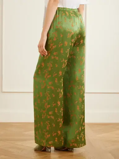 Dries Van Noten Floral-jacquard Satin Wide-leg Pants | Thumbnail 3 Dries Van Noten Floral-jacquard Satin Wide-leg Pants | Thumbnail 3
