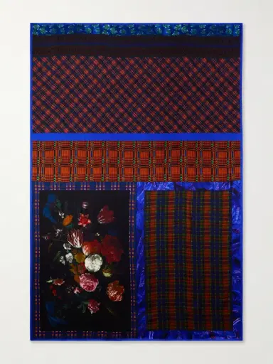 Dries Van Noten Flara Printed Checked Twill Scarf | Thumbnail 5 Dries Van Noten Flara Printed Checked Twill Scarf | Thumbnail 5
