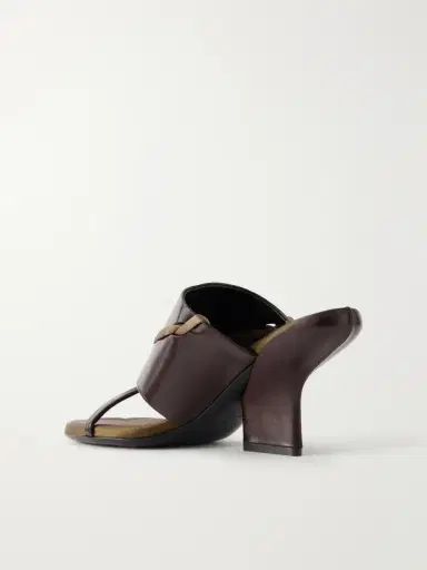 Dries Van Noten Satin-trimmed Leather Mules | Thumbnail 3 Dries Van Noten Satin-trimmed Leather Mules | Thumbnail 3