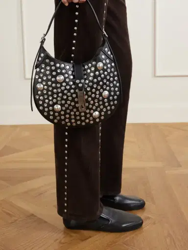 Polo Ralph Lauren Polo Id Studded Leather Shoulder Bag | Thumbnail 2