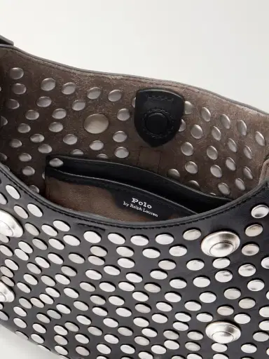 Polo Ralph Lauren Polo Id Studded Leather Shoulder Bag | Thumbnail 6