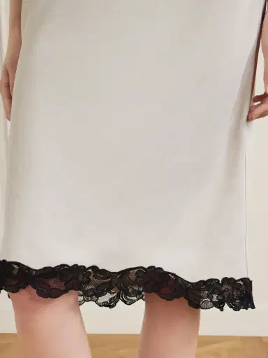 Maria McManus Lace-trimmed Satin Midi Skirt | Thumbnail 5 Maria McManus Lace-trimmed Satin Midi Skirt | Thumbnail 5