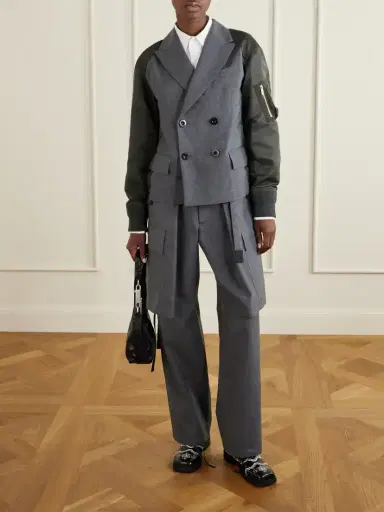 Sacai Shell-trimmed Wool Blazer | Thumbnail 2