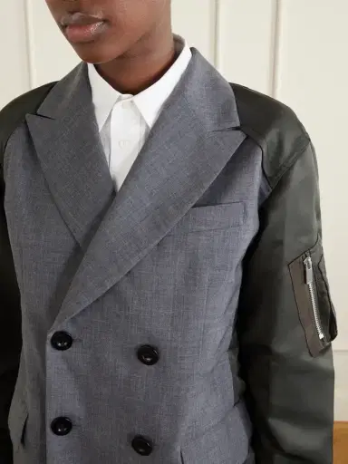 Sacai Shell-trimmed Wool Blazer | Thumbnail 4