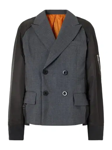 Sacai Shell-trimmed Wool Blazer | Thumbnail 1